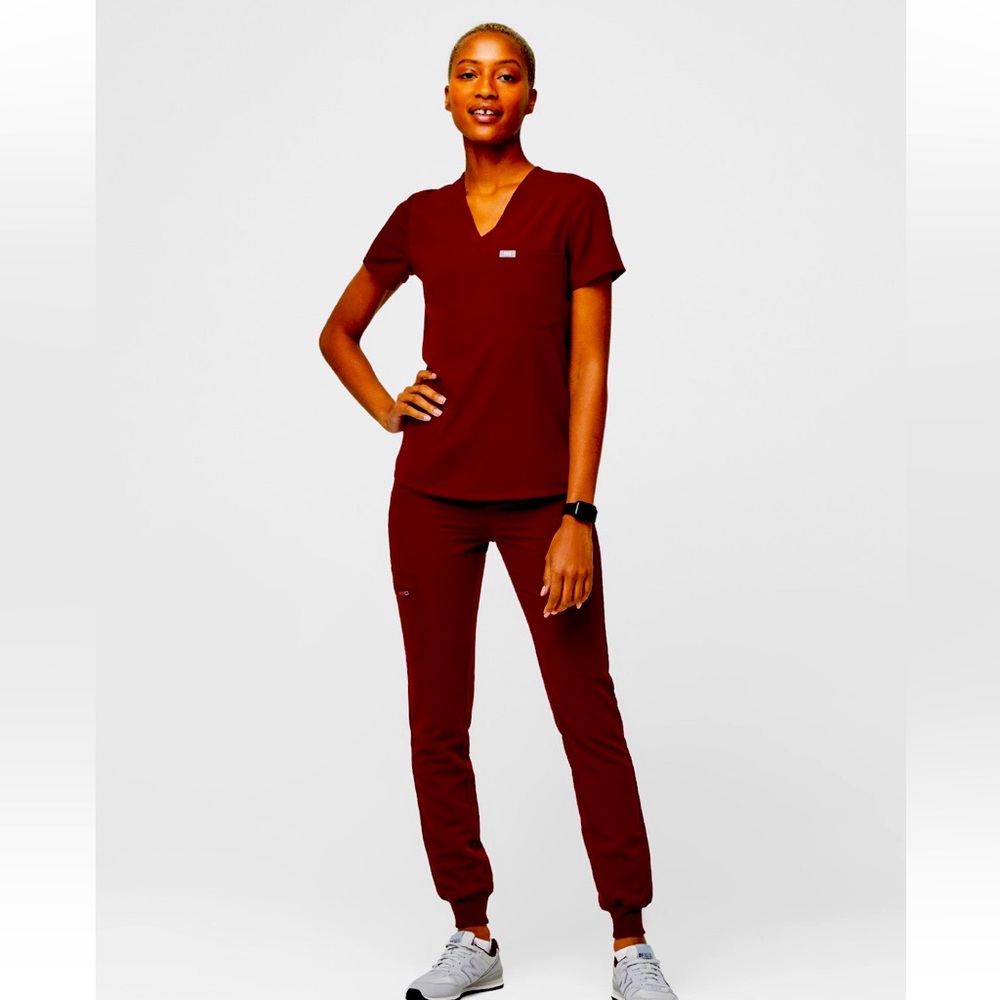 Barely worn xs pair burgundy scrubs
